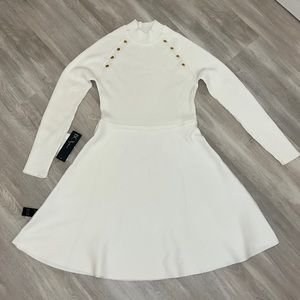 knit BCX dress with gold pieces